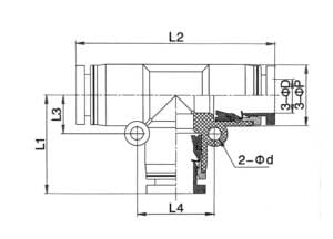 Фитинг тройник трубки