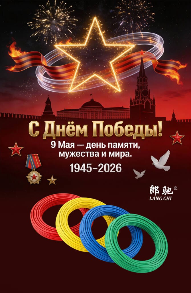 С днём Победы!LANGCHI желает мира.Мы производим надёжный пневмошланг,трубку ПУ и шланг для воздуха.С праздником!
